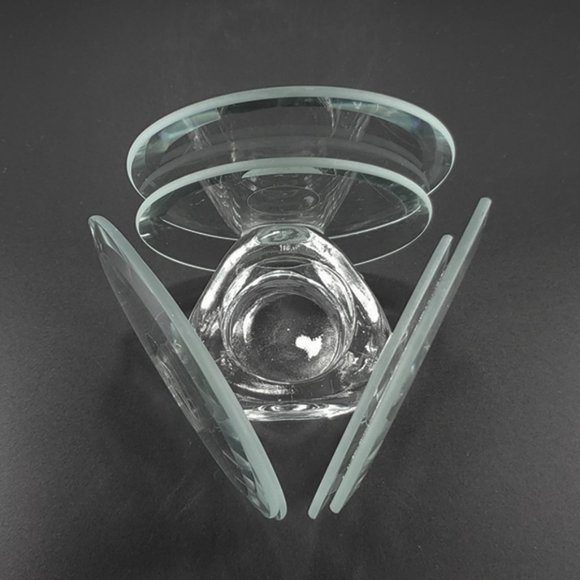 Vintage Beveled Glass Disks Votive Candle Holder - Picture 6 of 6